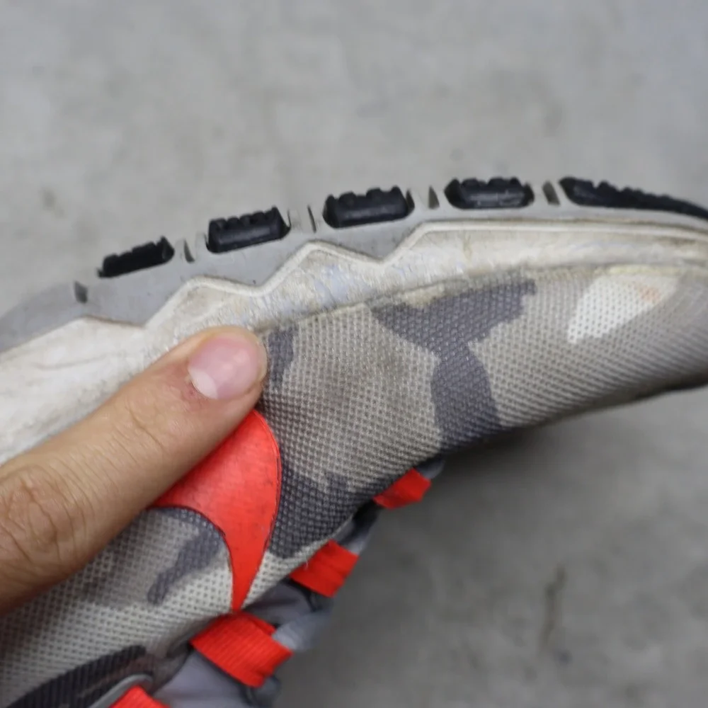 Nike Mens 12 Running Shoes Grey Free Trainer 5.0‎ Camo Accent Cushioned Athletic